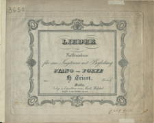 Lieder : von Nathusius : f&uuml;r eine Singstimme mit Begleitung Piano-Forte : Op. 9