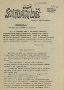Komunikat Międzyzakładowej Komisji NSZZ "Solidarność". 1980 nr 18