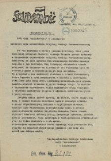 Komunikat Międzyzakładowej Komisji NSZZ "Solidarność". 1980 nr 21