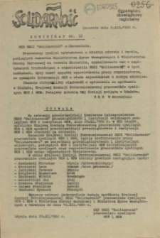Komunikat Międzyzakładowej Komisji NSZZ "Solidarność". 1980 nr 33