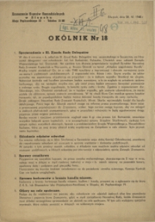 [Druk ulotny] Okólnik Nr 18