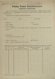 [Druk urzędowy] Polska Partia Socjalistyczna : Deklaracja