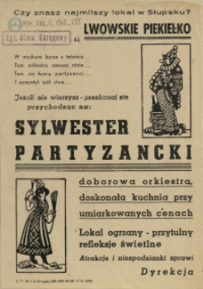 [Druk ulotny.Inc.:] Sylwester Partyzancki