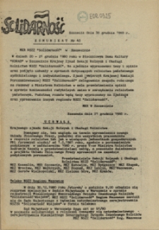Komunikat Międzyzakładowej Komisji NSZZ "Solidarność". 1980 nr 43