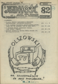 Jedność Stoczniowa : tygodnik NSZZ "Solidarność" Stoczni im. Warskiego. 1981 nr 82