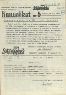 Komunikat. 1989 nr 5