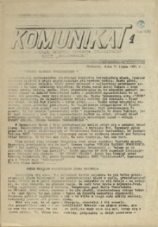 Komunikat Prezydium Zarządu Regionu Pomorza Zachodniego NSZZ "Solidarność". 1981 nr 4