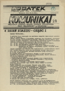 Komunikat Prezydium Zarządu Regionu Pomorza Zachodniego NSZZ "Solidarność". 1981 nr 28