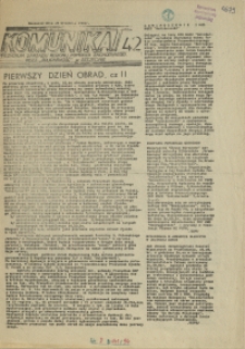 Komunikat Prezydium Zarządu Regionu Pomorza Zachodniego NSZZ "Solidarność". 1981 nr 42