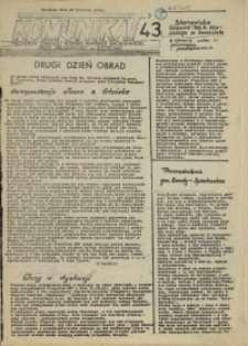 Komunikat Prezydium Zarządu Regionu Pomorza Zachodniego NSZZ "Solidarność". 1981 nr 43