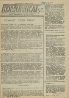 Komunikat Prezydium Zarządu Regionu Pomorza Zachodniego NSZZ "Solidarność". 1981 nr 46
