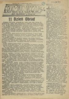 Komunikat Prezydium Zarządu Regionu Pomorza Zachodniego NSZZ "Solidarność". 1981 nr 54