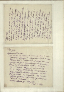 Listy Stanisława Ignacego Witkiewicza do żony Jadwigi z Unrugów Witkiewiczowej. List z 20.12.1927. List z 21.12.1927.