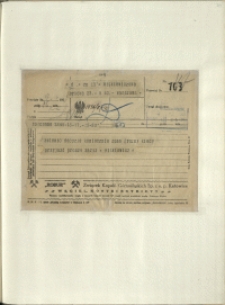 Listy Stanisława Ignacego Witkiewicza do żony Jadwigi z Unrugów Witkiewiczowej. Telegram z 17.02.1927