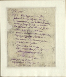 Listy Stanisława Ignacego Witkiewicza do żony Jadwigi z Unrugów Witkiewiczowej. List z 22.01.1928