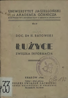 Łużyce : zwięzła informacja