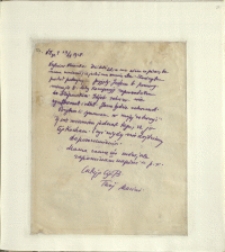 Listy Stanisława Ignacego Witkiewicza do żony Jadwigi z Unrugów Witkiewiczowej. List z 29.09.1928