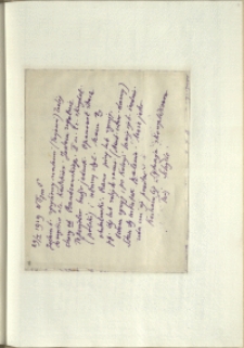 Listy Stanisława Ignacego Witkiewicza do żony Jadwigi z Unrugów Witkiewiczowej. List z 29.01.1929