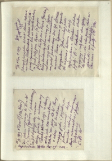 Listy Stanisława Ignacego Witkiewicza do żony Jadwigi z Unrugów Witkiewiczowej. List z 14.02.1929. List z 15.02.1929.