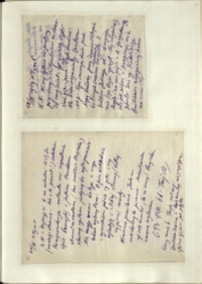 Listy Stanisława Ignacego Witkiewicza do żony Jadwigi z Unrugów Witkiewiczowej. List z 18.03.1929. List z 20.03.1929.
