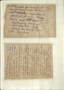 Listy Stanisława Ignacego Witkiewicza do żony Jadwigi z Unrugów Witkiewiczowej. Listy z 10.04.1929.