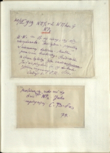 Listy Stanisława Ignacego Witkiewicza do żony Jadwigi z Unrugów Witkiewiczowej. List z 20.04.1929. List z 28.03.1929.