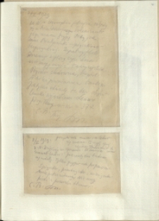 Listy Stanisława Ignacego Witkiewicza do żony Jadwigi z Unrugów Witkiewiczowej. List z 07.05.1929. List z 08.05.1929.