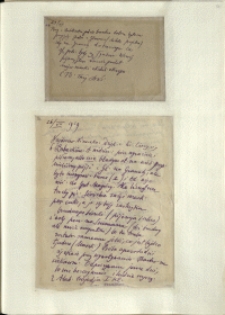 Listy Stanisława Ignacego Witkiewicza do żony Jadwigi z Unrugów Witkiewiczowej. Kartka pocztowa z 23.07.1929. List z 26.07.1929.