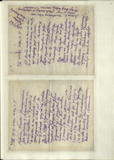 Listy Stanisława Ignacego Witkiewicza do żony Jadwigi z Unrugów Witkiewiczowej. List z 08.08.1929. List z 09.08.1929.