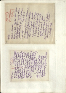 Listy Stanisława Ignacego Witkiewicza do żony Jadwigi z Unrugów Witkiewiczowej. List z 17.08.1929. List z 20.08.1929.