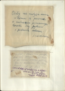 Listy Stanisława Ignacego Witkiewicza do żony Jadwigi z Unrugów Witkiewiczowej. Załącznik 1 do listu z 16.08.1929. Załącznik 2 do listu z 16.08.1929.