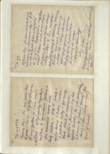 Listy Stanisława Ignacego Witkiewicza do żony Jadwigi z Unrugów Witkiewiczowej. List z 24.09.1929. List z 25.09.1929.