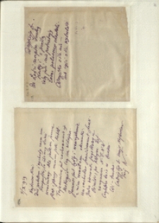 Listy Stanisława Ignacego Witkiewicza do żony Jadwigi z Unrugów Witkiewiczowej. List z 03.10.1929. List z 04.10.1929.