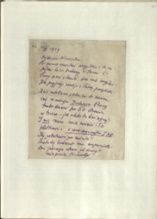 Listy Stanisława Ignacego Witkiewicza do żony Jadwigi z Unrugów Witkiewiczowej. List z 24.10.1929.