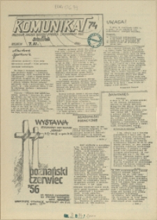 Komunikat Prezydium Zarządu Regionu Pomorza Zachodniego NSZZ "Solidarność". 1981 nr 74