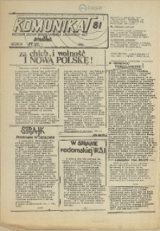 Komunikat Prezydium Zarządu Regionu Pomorza Zachodniego NSZZ "Solidarność". 1981 nr 81