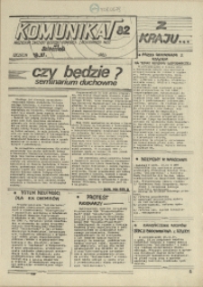 Komunikat Prezydium Zarządu Regionu Pomorza Zachodniego NSZZ "Solidarność". 1981 nr 82