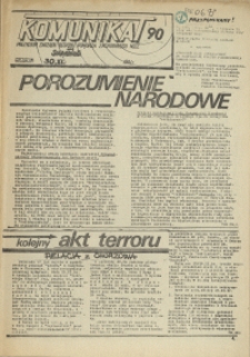 Komunikat Prezydium Zarządu Regionu Pomorza Zachodniego NSZZ "Solidarność". 1981 nr 90