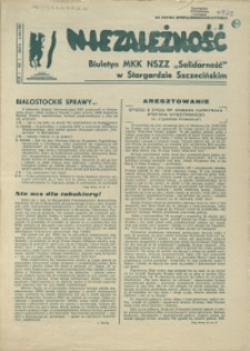 Niezależność : biuletyn informacyjny NSZZ "Solidarność" w Stargardzie Szczecińskim. 1981 nr 7