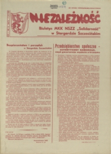 Niezależność : biuletyn informacyjny NSZZ "Solidarność" w Stargardzie Szczecińskim. 1981 nr 12