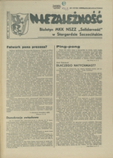 Niezależność : biuletyn informacyjny NSZZ "Solidarność" w Stargardzie Szczecińskim. 1981 nr 13