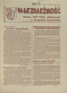 Niezależność : biuletyn informacyjny NSZZ "Solidarność" w Stargardzie Szczecińskim. 1981 nr 14