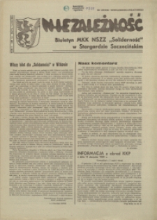Niezależność : biuletyn informacyjny NSZZ "Solidarność" w Stargardzie Szczecińskim. 1981 nr 16