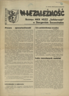Niezależność : biuletyn informacyjny NSZZ "Solidarność" w Stargardzie Szczecińskim. 1981 nr 22