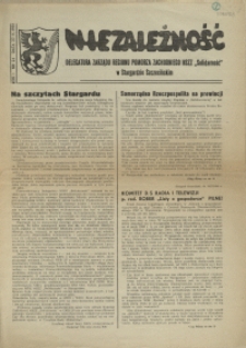 Niezależność : biuletyn informacyjny NSZZ "Solidarność" w Stargardzie Szczecińskim. 1981 nr 24