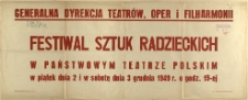 [Afisz] Festiwal Sztuk Radzieckich w Państwowym Teatrze Polskim