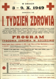 [Afisz. Inc.:] I. Tydzień Zdrowia