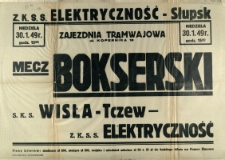 [Afisz. Inc.:] Mecz Bokserski
