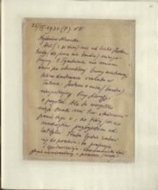 Listy Stanisława Ignacego Witkiewicza do żony Jadwigi z Unrugów Witkiewiczowej. List z 26.07.1930.