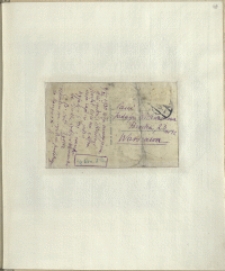 Listy Stanisława Ignacego Witkiewicza do żony Jadwigi z Unrugów Witkiewiczowej. Kartka pocztowa z 04.11.1930.